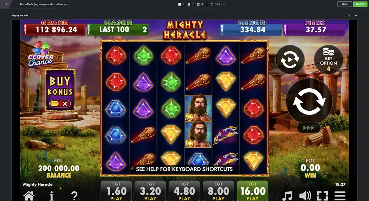 Λειτουργία επίδειξης Casino Pame Stoixima