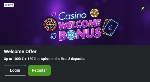 Μπόνους χωρίς κατάθεση Casino Pame Stoixima
